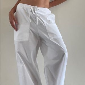 Local European wide leg multi pocket pant